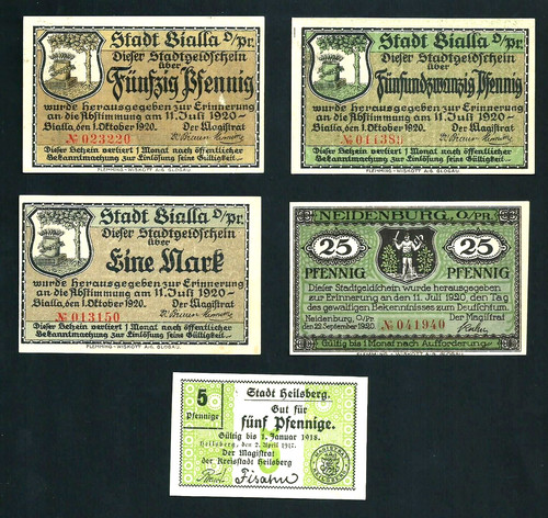 Notgeldscheine ostpreußen - notgeldscheine,