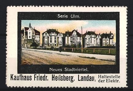 Reklamemarke landau kaufhaus - landau,,